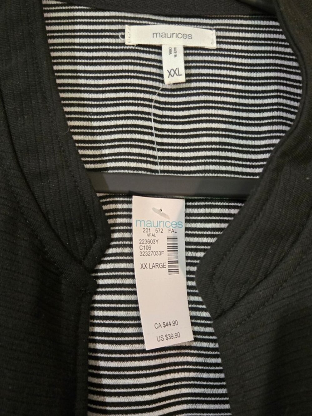 Maurices Plus Size XXL Black Military Style Blazer open-front Lightweight Casual - Picture 6 of 11